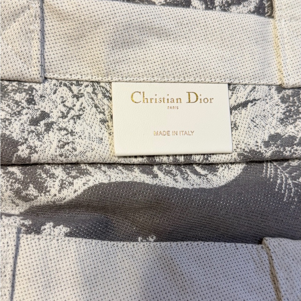Dior Gray and White Canvas Tote - Picture 3 of 7